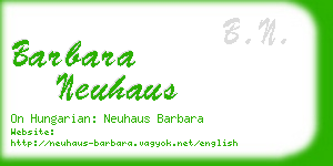 barbara neuhaus business card